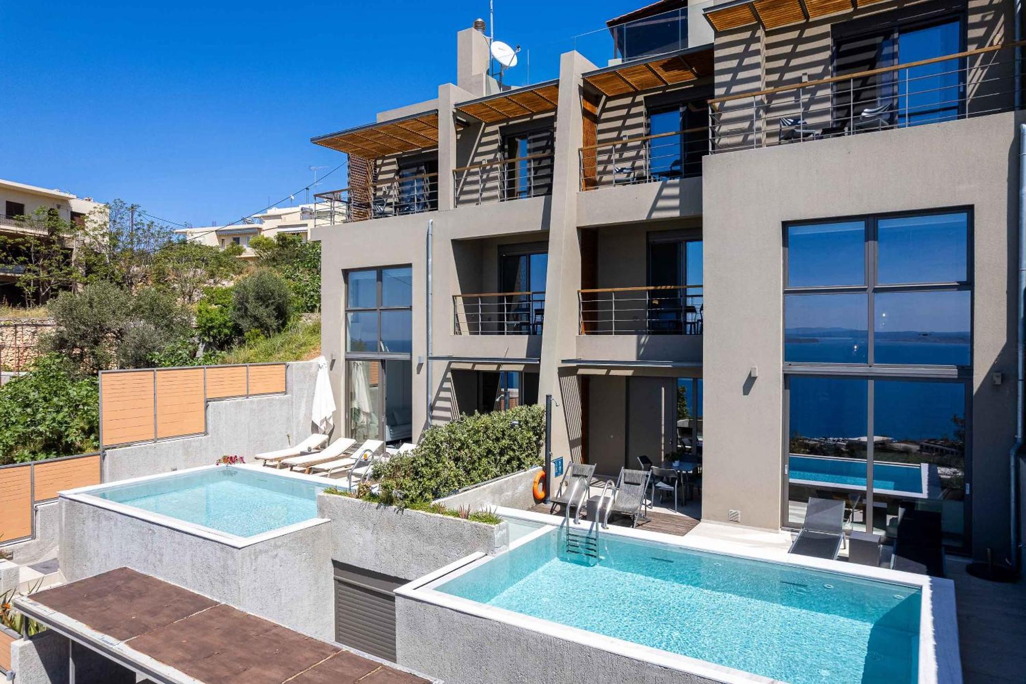 Omnia Luxury Villas - "Heated" Pools & Breathtaking Seaviews! Chania  Exteriör bild